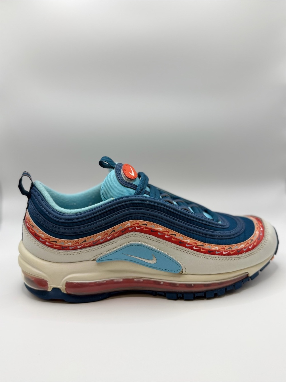 Nike Kids Air Max 97 in Navy / Teal / Coral